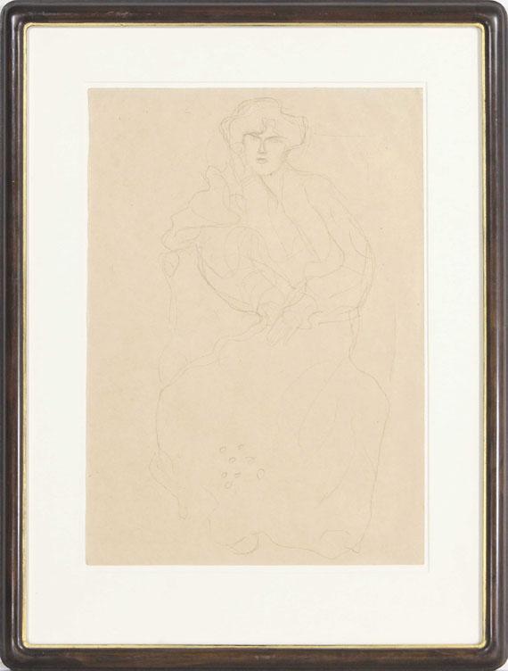 Gustav Klimt - Im Lehnstuhl Sitzende von vorne