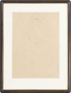 Gustav Klimt - Im Lehnstuhl Sitzende von vorne