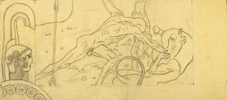 Gustav Klimt - Pause fur das Plakat \'Theseus und Minotaurus\'