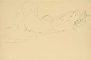 Gustav Klimt - Schlafendes Mädchen