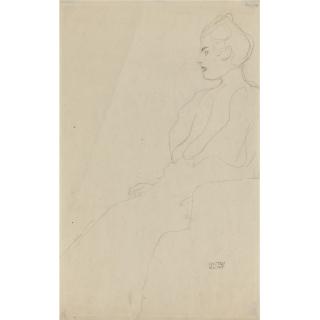 Gustav Klimt - Sitzfrau (Seated Woman)