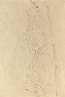 Gustav Klimt - Stehend Nach Links (Adele Bloch-Bauer)