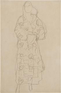 Gustav Klimt - Stehende Figur Im Verzierten Kleid (Standing Figure In Ornamented Gown)