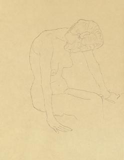 Gustav Klimt - Studie einer nackten Frau