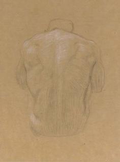 Gustav Klimt - Studie Für den Mann Des Sitzenden Menschenpaares