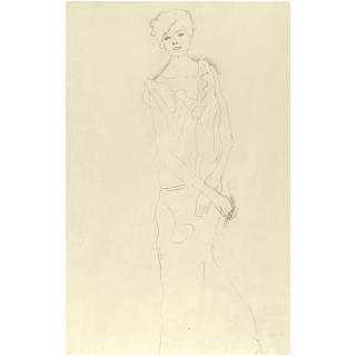 Gustav Klimt - Tänzerin, Stehend Von Vorne Or Stehendes Mädchen (Dancer, Frontal View Or Girl Standing)