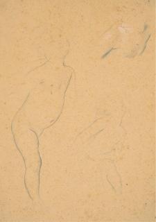 Gustav Klimt - Trois études d\'enfant (recto); Etudes d\'enfant (verso)