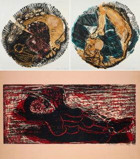 Gustav Kluge - Konvolut von 3 Druckgrafiken.