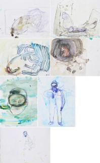 Gustav Kluge - Konvolut von 7 Papierarbeiten.