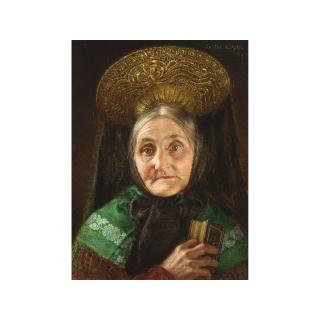 Gustav Köhler - Portrait Of A Lady In Traditional Costume