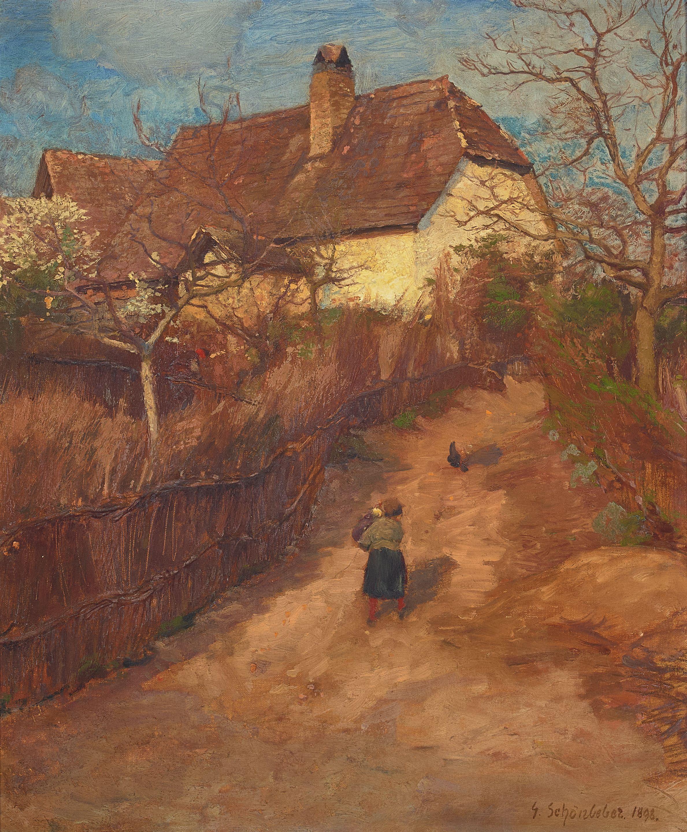 Gustav Schönleber - Pheasant on the road