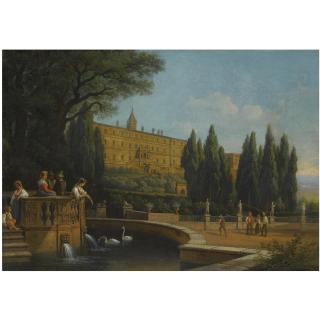 Gustav Wilhelm Palm - Tivoli, A View Of The Villa D\'Este