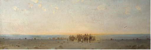 Gustave-Achille Guillaumet - An Arab caravan in the desert