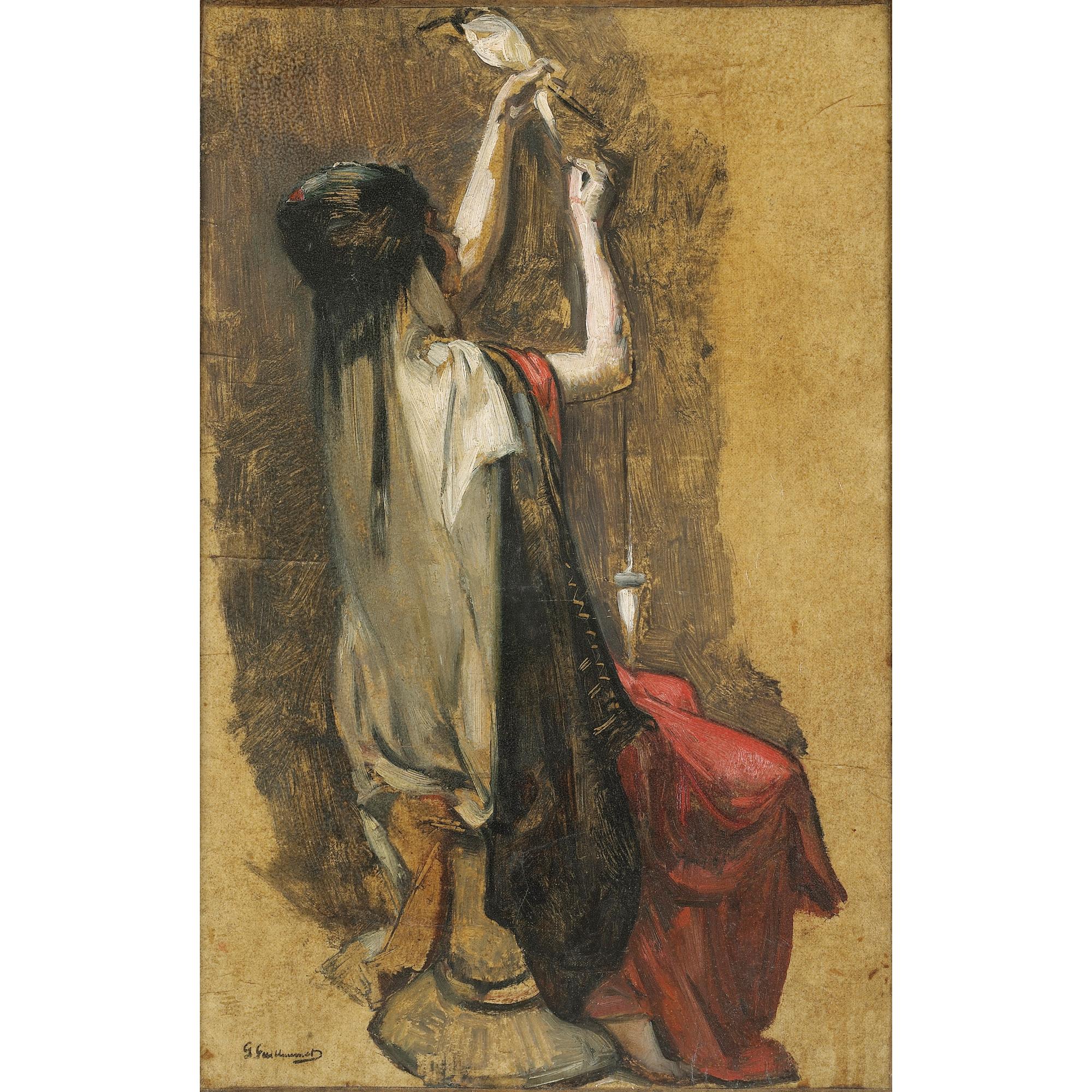 Gustave Achille Guillaumet - Etude Pour Une Fileuse