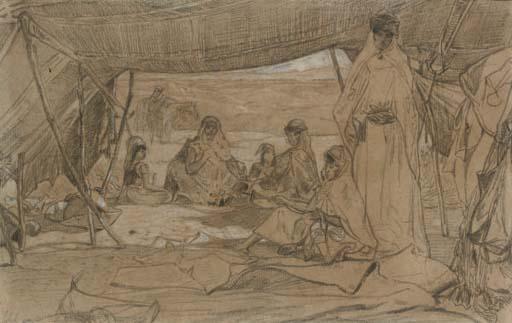 Gustave-Achille Guillaumet - Interior scene of a North African encampment