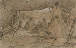 Gustave-Achille Guillaumet - Interior scene of a North African encampment