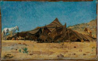 Gustave Achille Guillaumet - Zeltlager in der Wüste Algeriens.