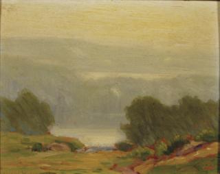 Gustave Adolph Wiegand - Green and Silver (Blue Hill Lake in the Mist)
