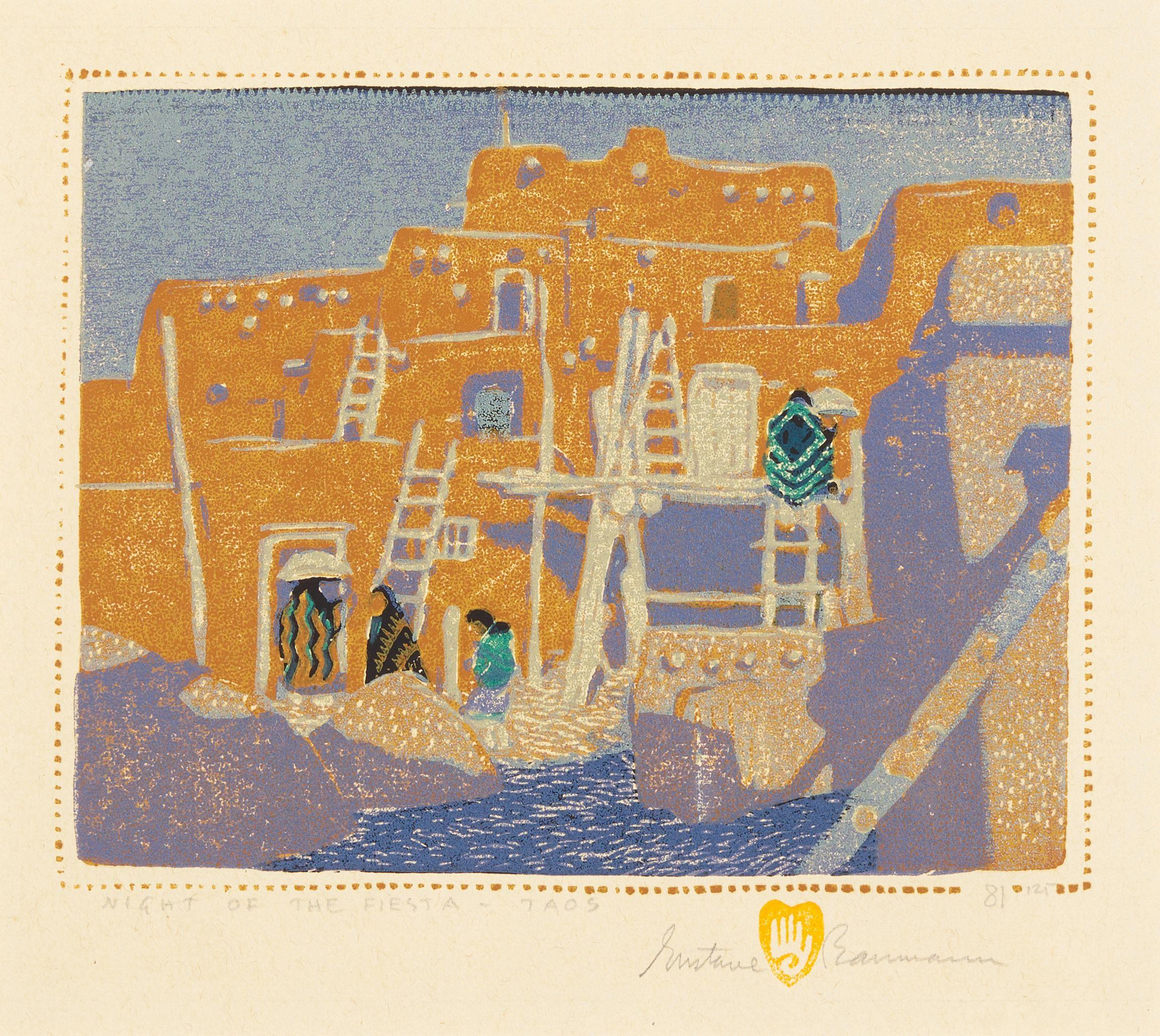 Gustave Baumann - Night of the Fiesta