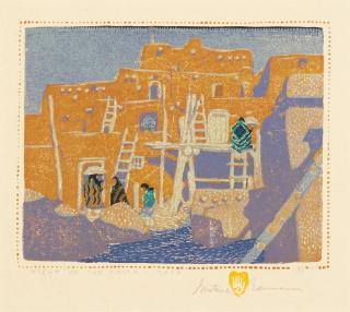 Gustave Baumann - Night of the Fiesta