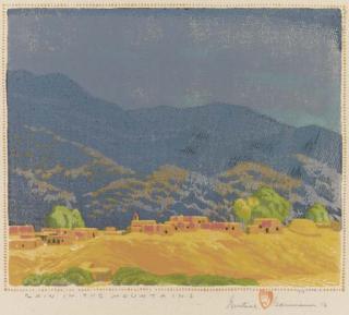 Gustave Baumann - Rain In The Mountains