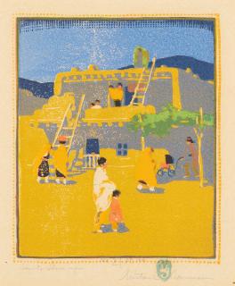 Gustave Baumann - Santo Domingo Pueblo