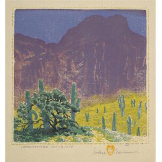Gustave Baumann - Tent Rock Trail; Cordova Plaza And Superstition Mountain
