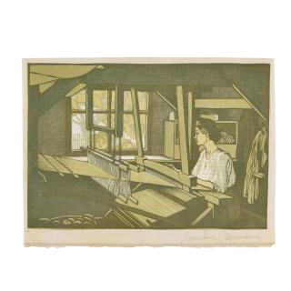 Gustave Baumann - The Rug Weaver, from In the Hills o\' Brown