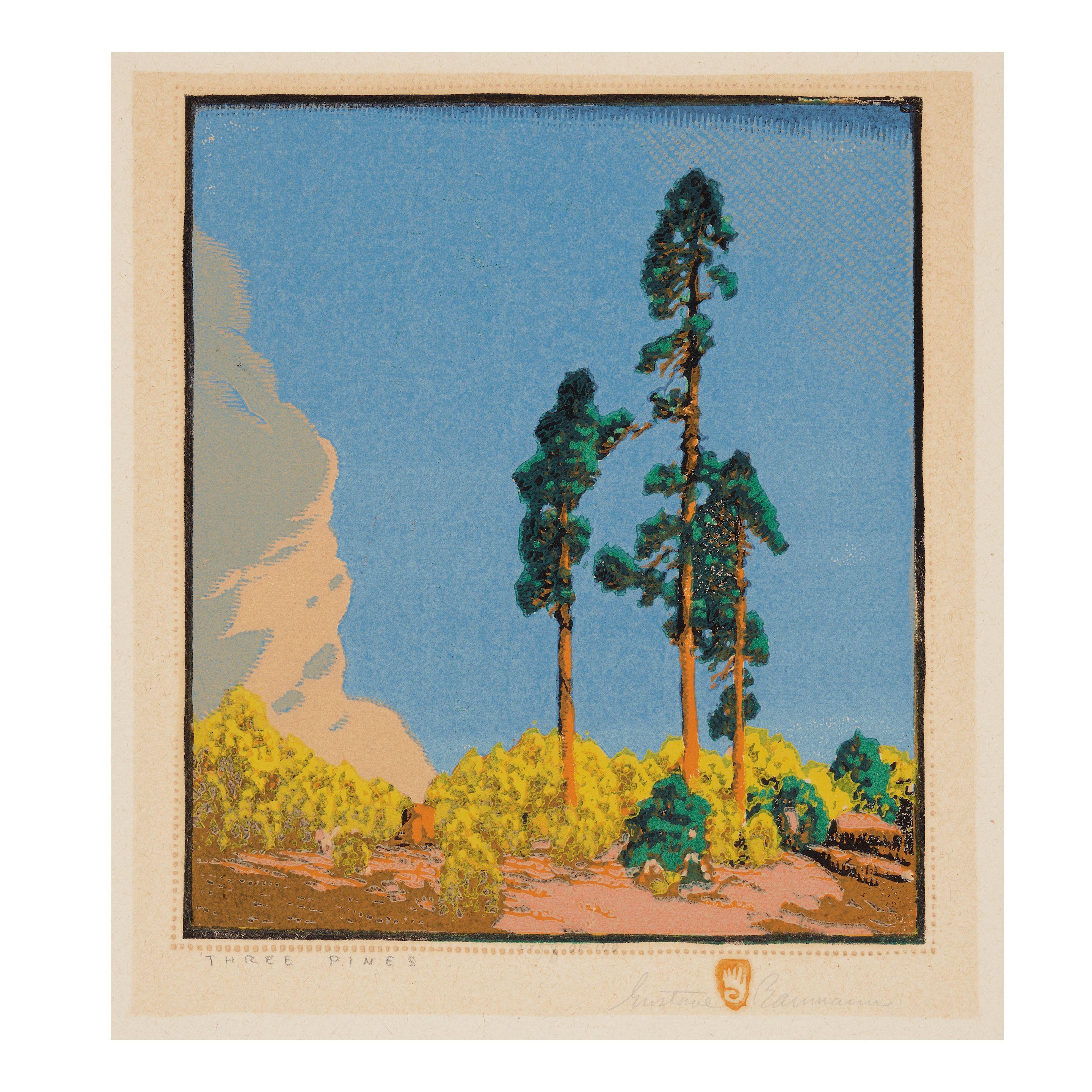 Gustave Baumann - Three Pines