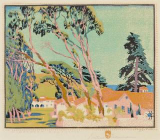 Gustave Baumann - Windswept Eucalyptus