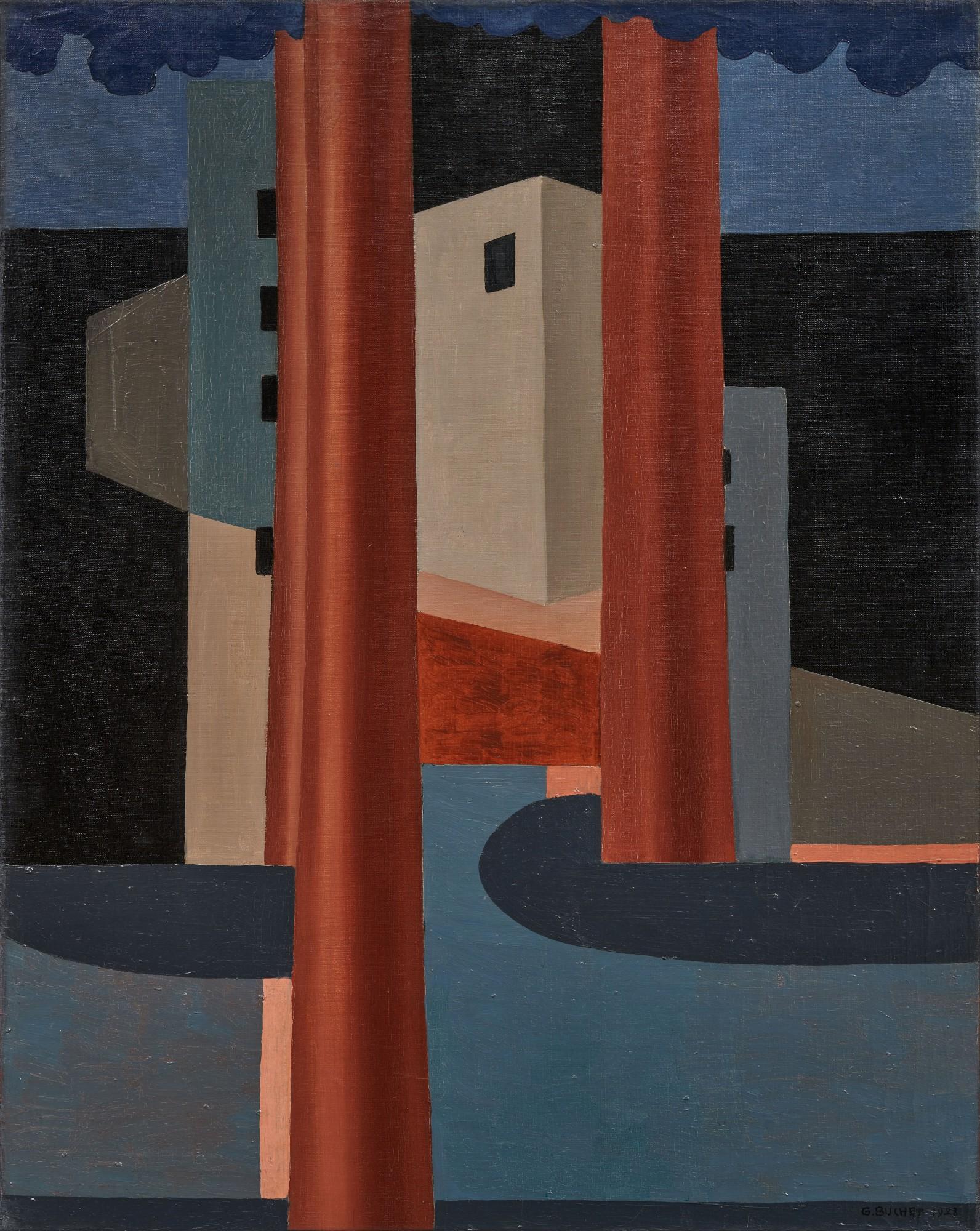 Gustave Buchet - Landschaft Mit Häusern, 1928