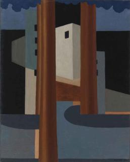 Gustave Buchet - Landschaft mit Häusern, 1928