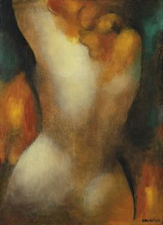 Gustave Buchet - Nu Roux De Dos, Bras Levé, 1951