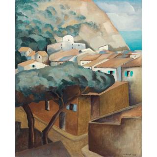 Gustave Buchet - Paysage Cubiste (Painting), 1936 Cubist Landscape (Painting), 1936
