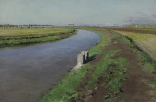 Gustave Caillebotte - Bord d\'un canal, près de Naples