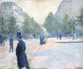 Gustave Caillebotte - La Place Saint-Augustin, temps brumeux