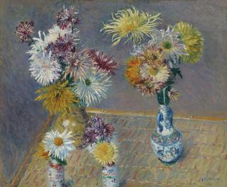 Gustave Caillebotte - Quatre Vases de chrysanthèmes