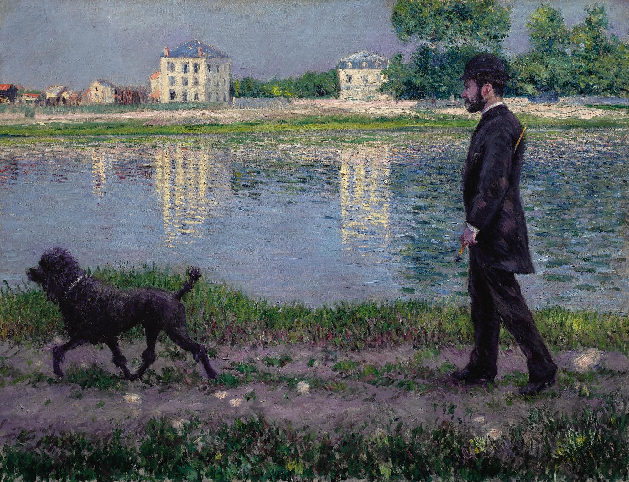Gustave Caillebotte - Richard Gallo Et Son Chien Dick, Au Petit-Gennevilliers