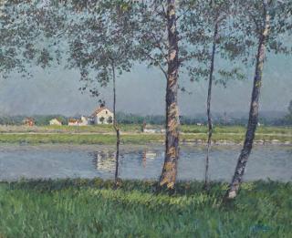 Gustave Caillebotte - Rive de la Seine au Petit-Gennevilliers