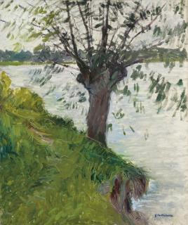 Gustave Caillebotte - Saule au bord de la rivière