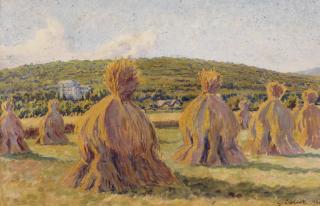 Gustave Camille Gaston Cariot - Les Meules de Foin