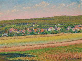 Gustave Camille Gaston Cariot - Vue de Village
