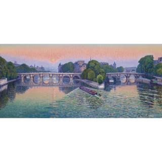 Gustave Cariot - Crépuscule, Lever De Lune Sur Le Pont Neuf