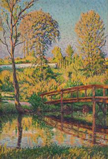 Gustave Cariot - Les bords de l\'Yerres à Perigny