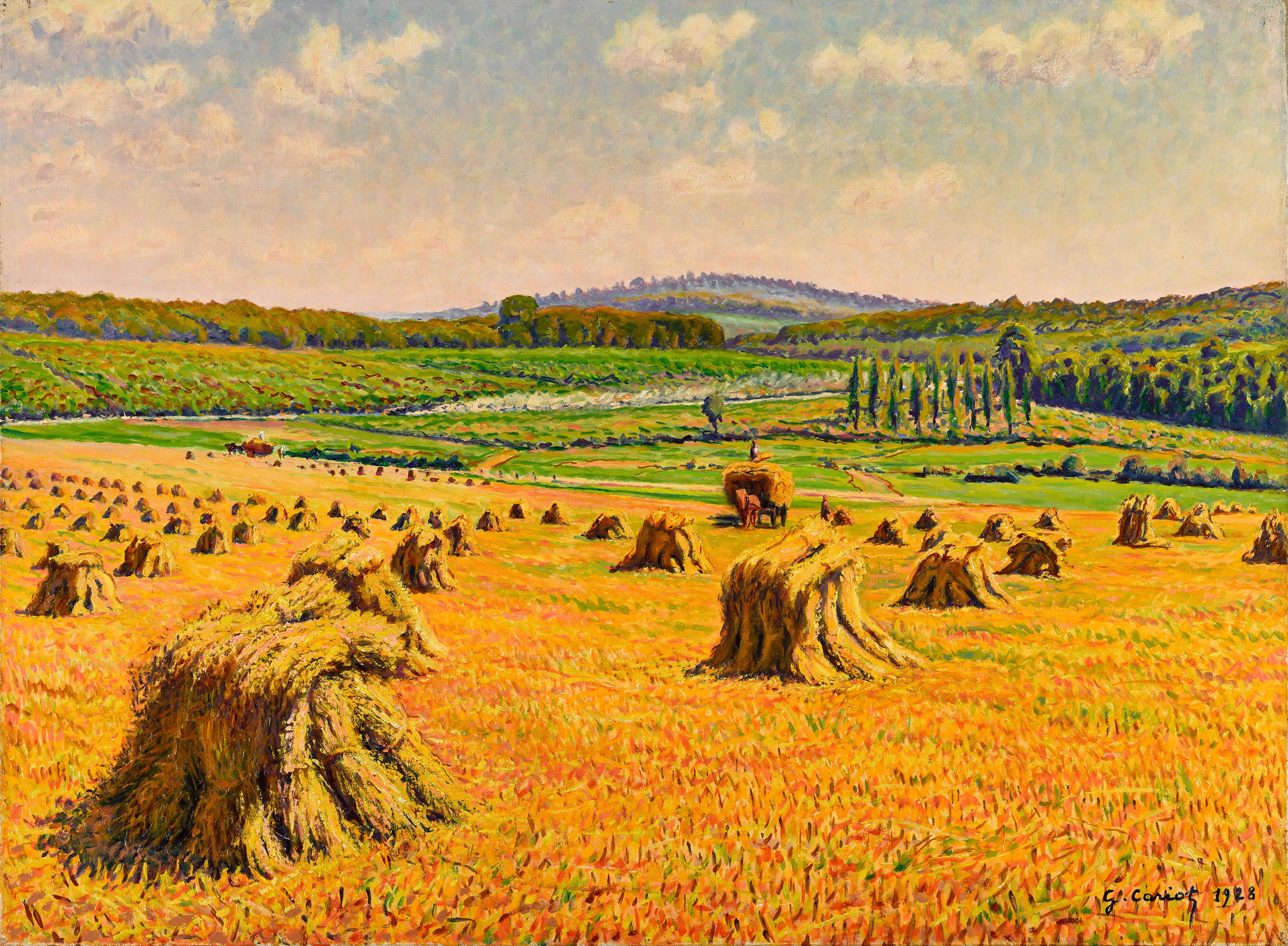 Gustave Cariot - Les moissons (Paysage aux meules)