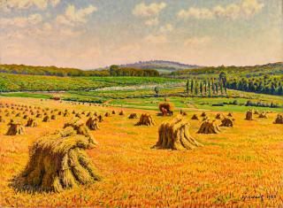 Gustave Cariot - Les moissons (Paysage aux meules)