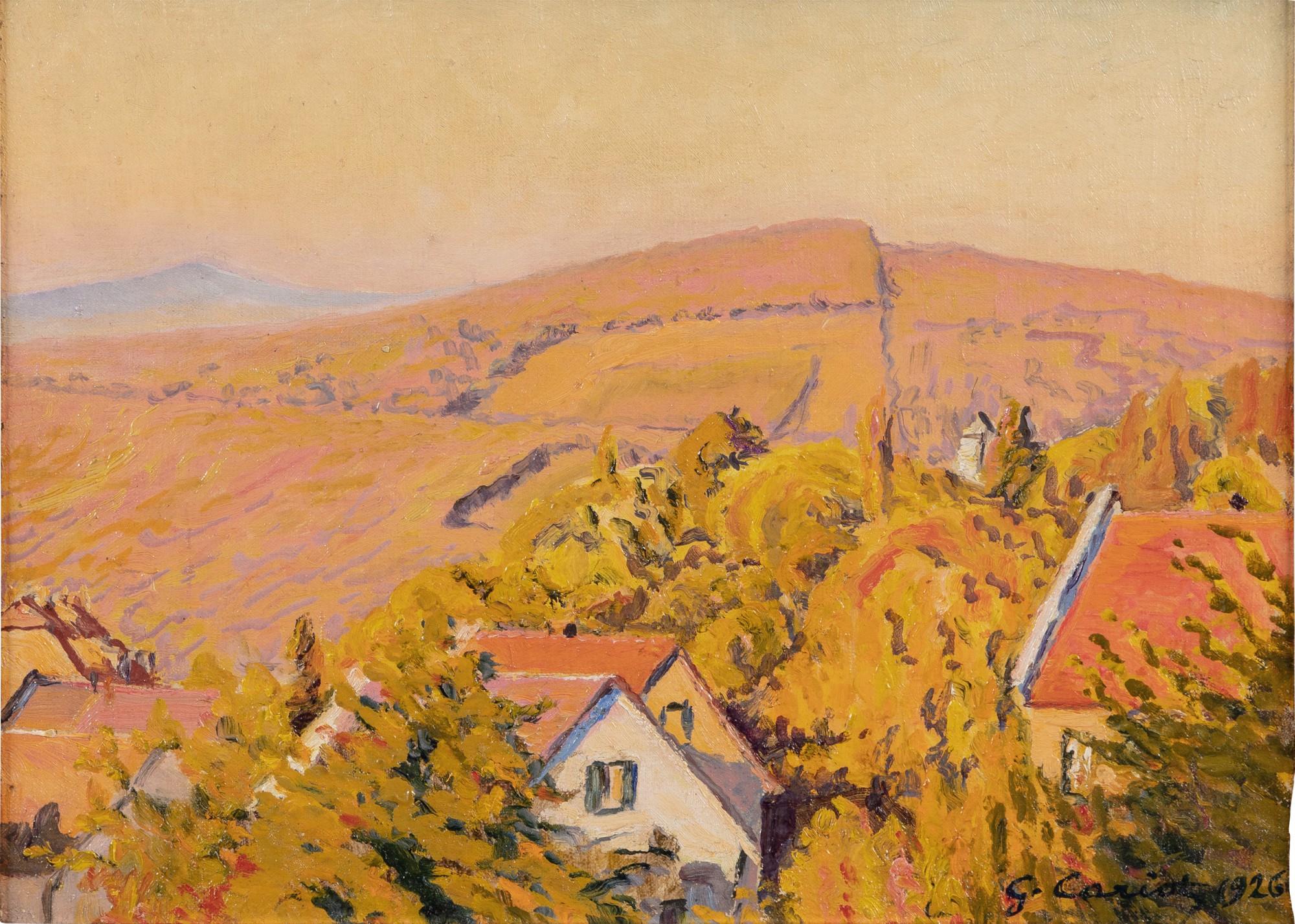 Gustave Cariot - Les toits rouges à Georgenbon Hansen-Kopf