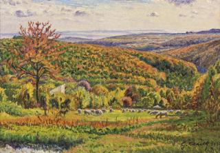 Gustave Cariot - Paysage Aux Moutons