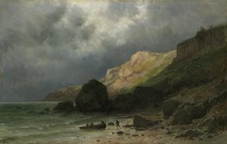 Gustave Castan - Falaises À Dinard, Près St-Malo, Bretagne Cliff In Dinard, Near St-Malo, Brittany