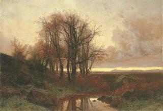 Gustave Castan - Flusslandschaft im Herbst